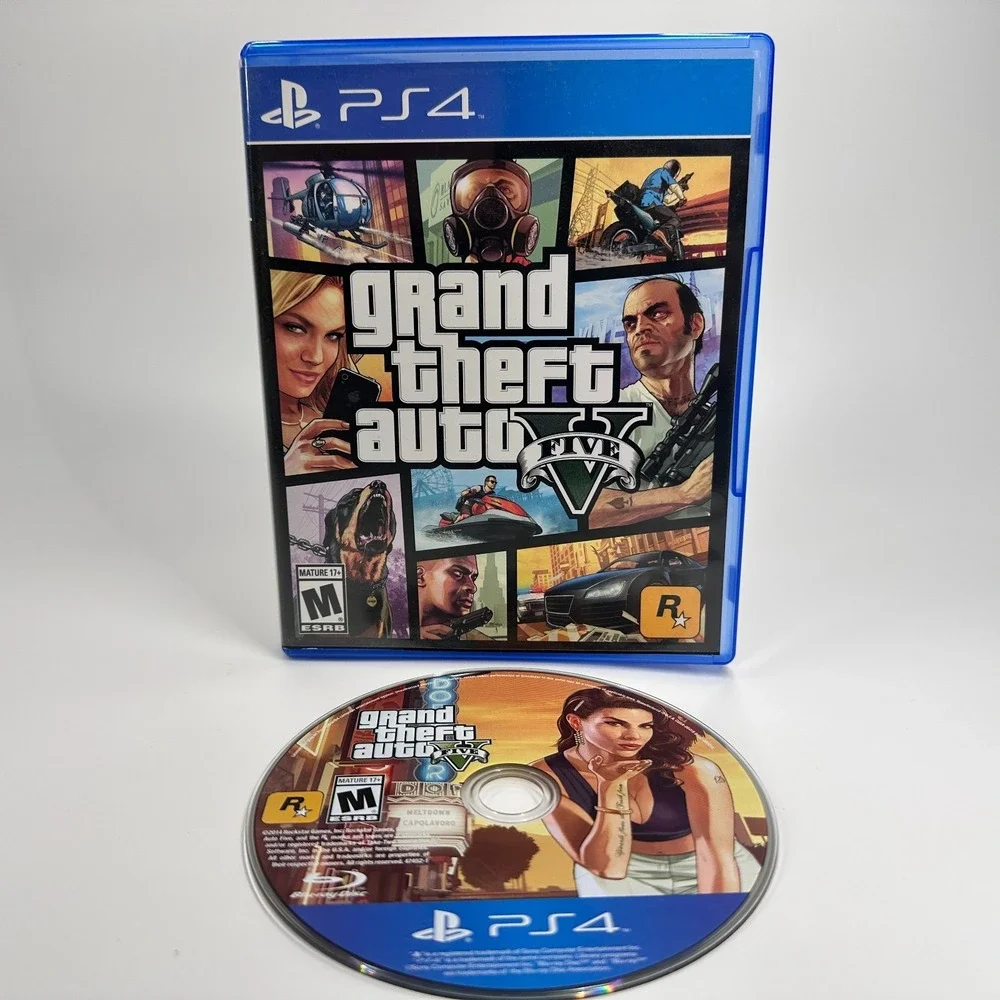 Grand Theft Auto V (5) PLAYSTATION 4 (PS4) VIDEO GAME CIB COMPLETE W/ MAP & BOOK